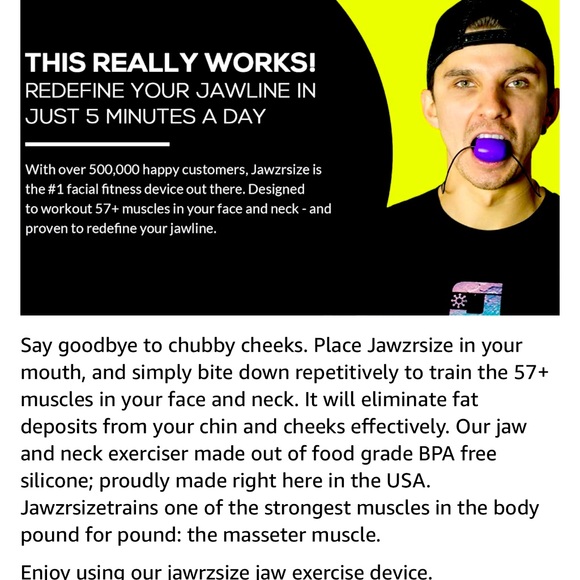 Jaw exerciser trainer to sculpture your jawline. BPA free. New in box. - Picture 1 of 6